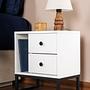 Glimmer Nightstand White with black legs 0