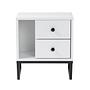 Glimmer Nightstand White with black legs 4