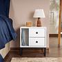 Glimmer Nightstand White with black legs 2