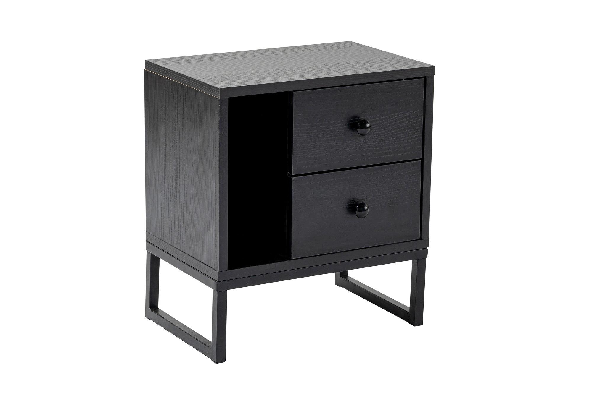 Glimmer Nightstand Black with black legs 5