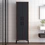 Benta Cabinet Walnut Brown Anthracite 1