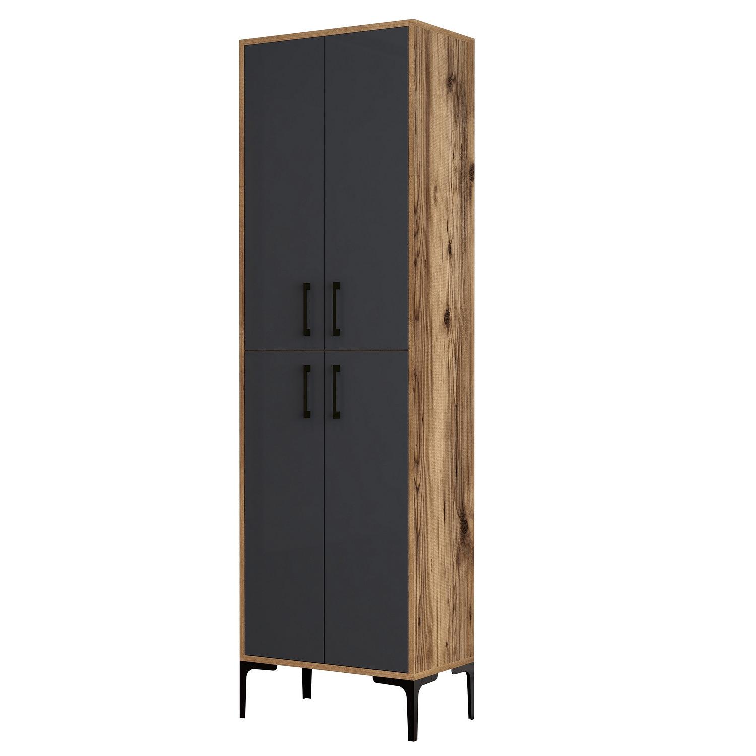 Benta Cabinet Walnut Brown Anthracite 4