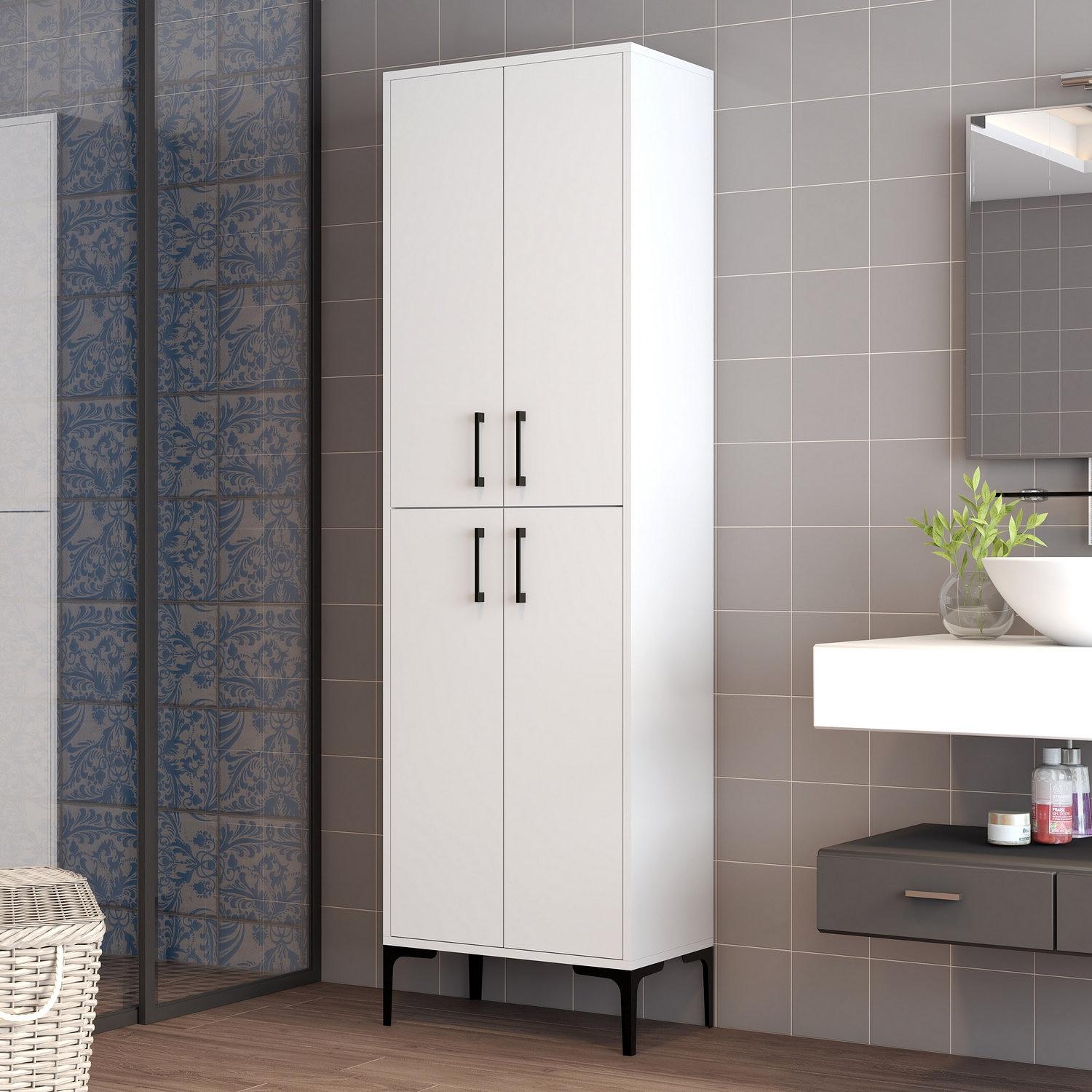 Benta Cabinet White with black details 0