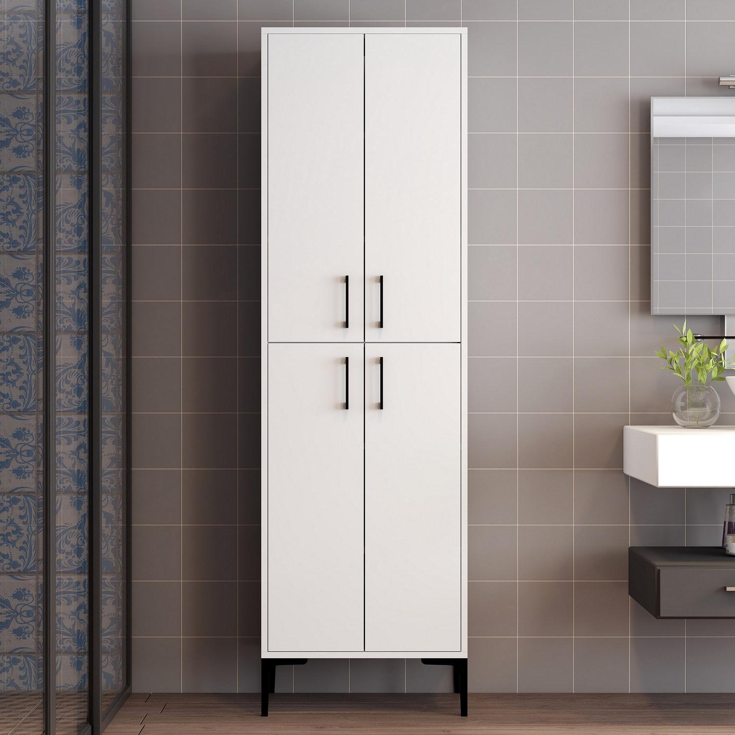 Benta Cabinet White with black details 1