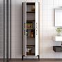 Benta Cabinet Walnut Brown White 3