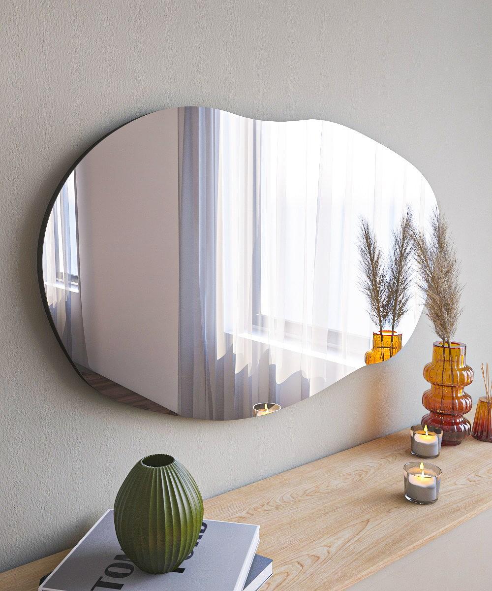 Lossa Mirror Black 52cm x 89cm 0