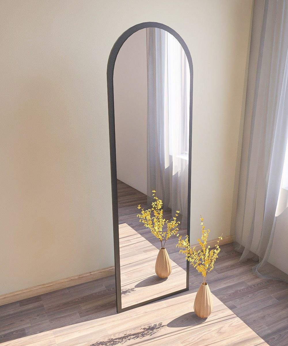 Emma Freestanding Mirror Black 50cm x 160cm 1
