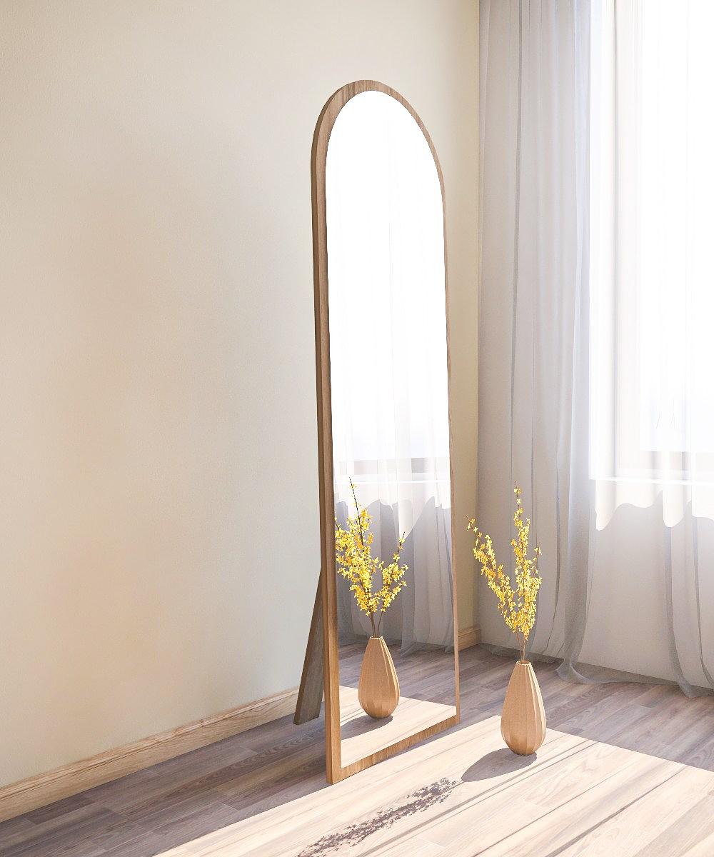 Emma Standing Mirror Walnut Brown 50cmx 160cm 0