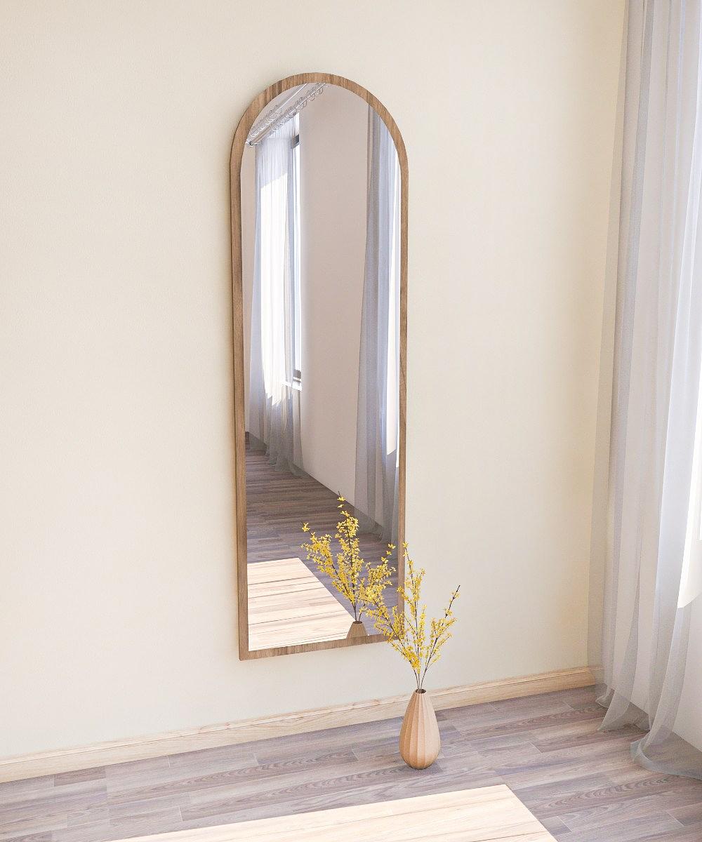 Emma Standing Mirror Walnut Brown 50cmx 160cm 3