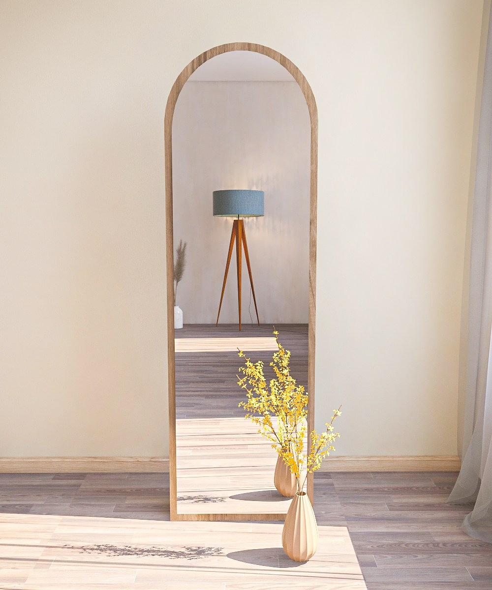 Emma Standing Mirror Walnut Brown 50cmx 160cm 2