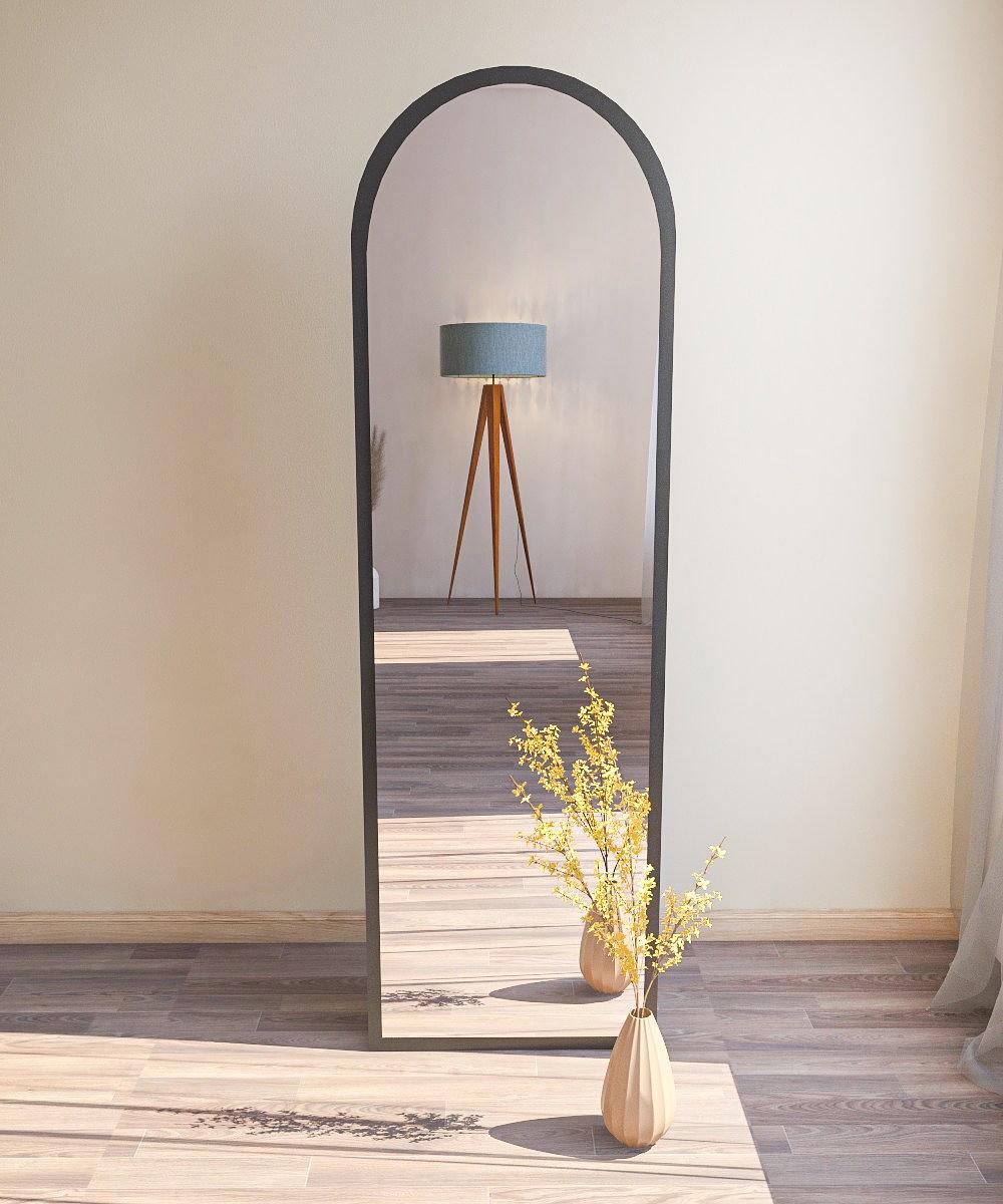 Emma Freestanding Mirror Black 50cm x 160cm 2