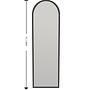 Emma Freestanding Mirror Black 50cm x 160cm 5