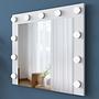 Dressing table with mirror and drawers White 6
