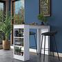 Bar table walnut brown white 1