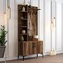 Vienna Wardrobe Walnut Brown 90cm x 200cm 1