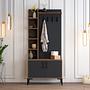 Vienna Wardrobe Walnut Brown Anthracite 90cm x 200cm 0