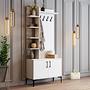 Vienna Wardrobe White with black details 90cm x 200cm 2