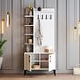 Vienna Wardrobe White with black details 90cm x 200cm 1