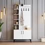 Vienna Wardrobe White with black details 90cm x 200cm 0