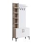 Vienna Wardrobe White with black details 90cm x 200cm 4