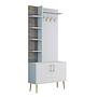 Vienna Wardrobe White with golden details 90cm x 200cm 4