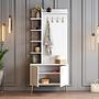 Vienna Wardrobe White with golden details 90cm x 200cm 1