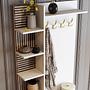 Vienna Wardrobe White with golden details 90cm x 200cm 3
