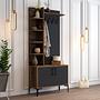 Vienna Wardrobe Walnut Brown Anthracite 90cm x 200cm 1