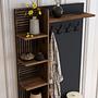 Vienna Wardrobe Walnut Brown Anthracite 90cm x 200cm 3