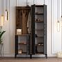 Ana Wardrobe Walnut Brown Anthracite 120cm x 200cm 2