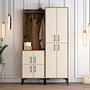 Ana Wardrobe Walnut Brown Cream 120cm x 200cm 0