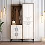 Ana Wardrobe Walnut Brown White 120cm x 200cm 0
