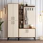 Walnut Brown Wardrobe Cream 150cm x 200cm 1