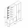 Extend Wardrobe White Golden Details 150cm x 200cm 6