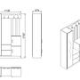 Orga Wardrobe Brown Grey 113.6cm x 180cm 5