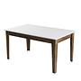 Milan Dining Table Walnut Brown White 145cm x 75cm 4