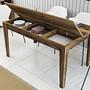 Milan Dining Table Walnut Brown 145cm x 75cm 3