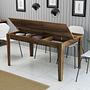 Milan Dining Table Walnut Brown 145cm x 75cm 2