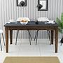 Milan Dining Table Walnut Brown Anthracite 145cm x 75cm 1