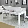 Tavolo da pranzo Milan bianco 145cm x 75cm 2
