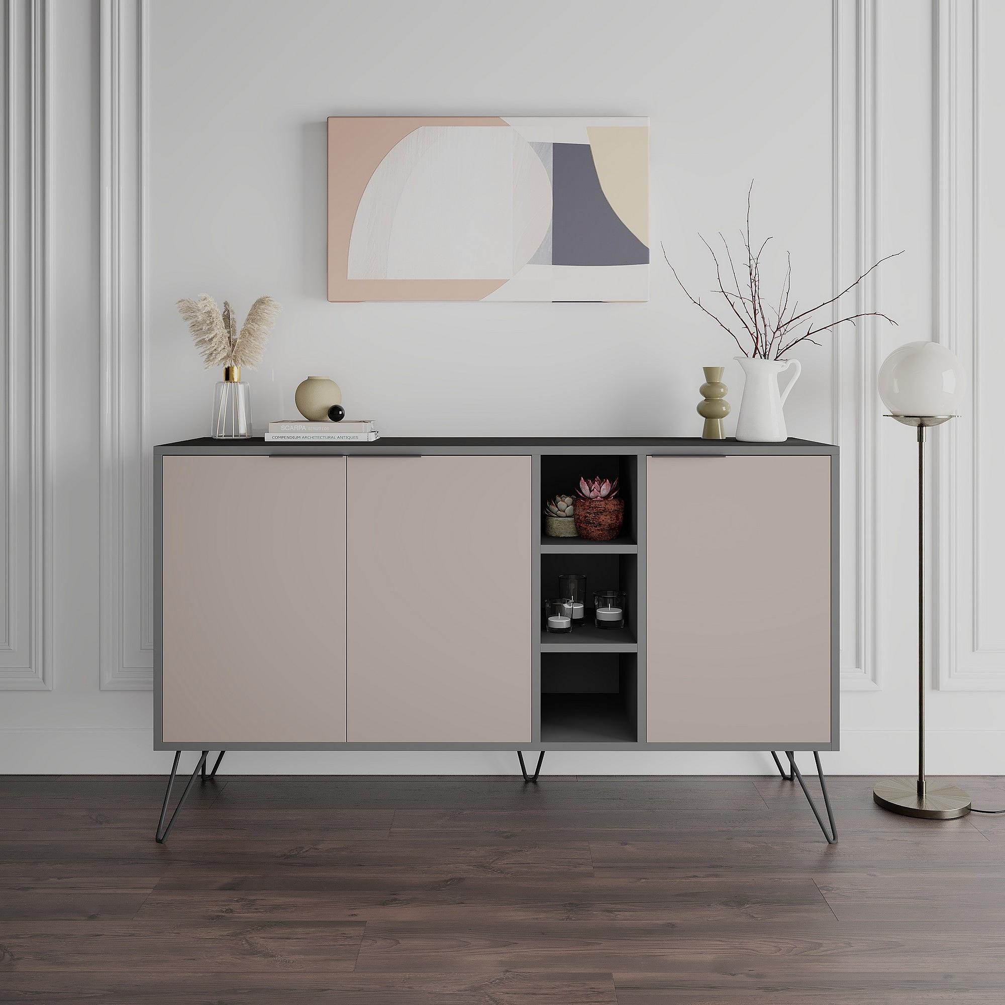 Clara Chest of Drawers Anthracite Light Mocha 0