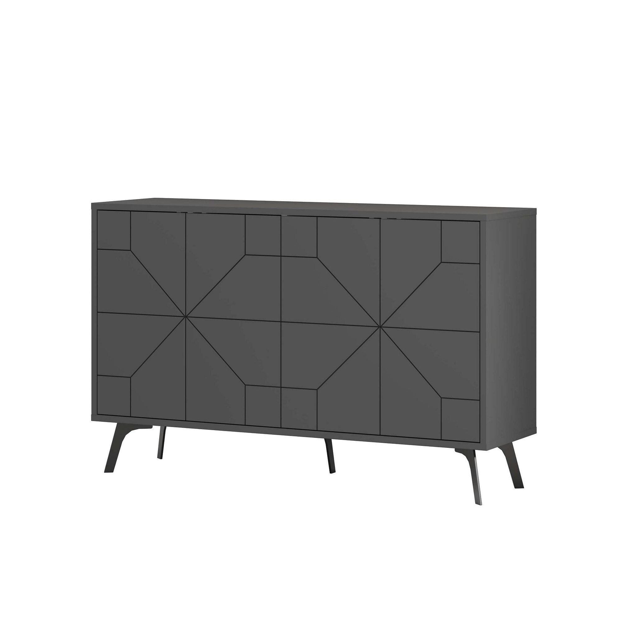 Dune chest of drawers anthracite 123cm x 62.4cm 4