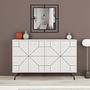 Dune White Chest of Drawers 123cm x 62.4cm 2