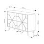 Dune White Chest of Drawers 123cm x 62.4cm 5
