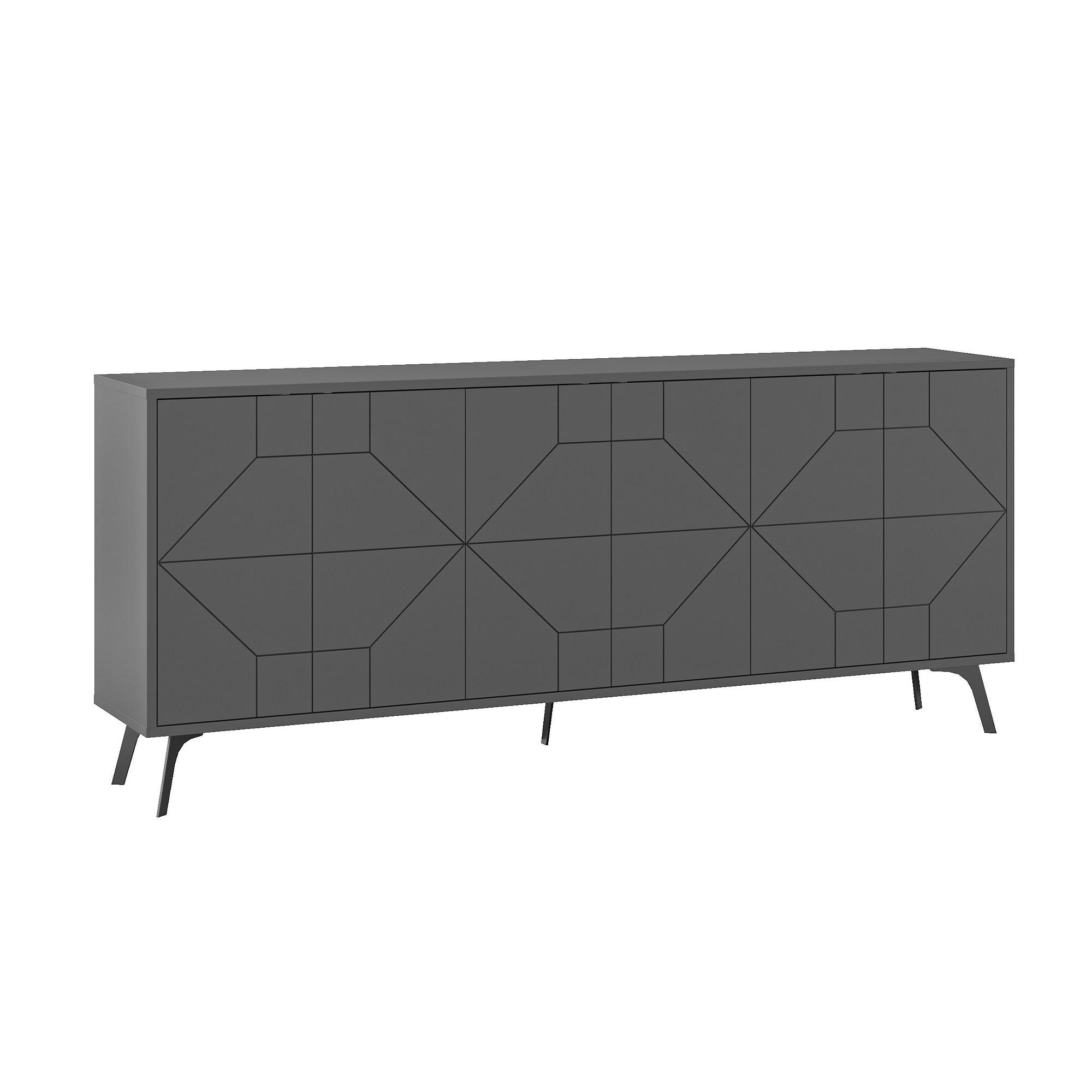 Dune Chest of Drawers Anthracite 183.8cm x 77.4cm 4