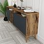 Milan Sideboard Walnut Brown Anthracite 180cm 3