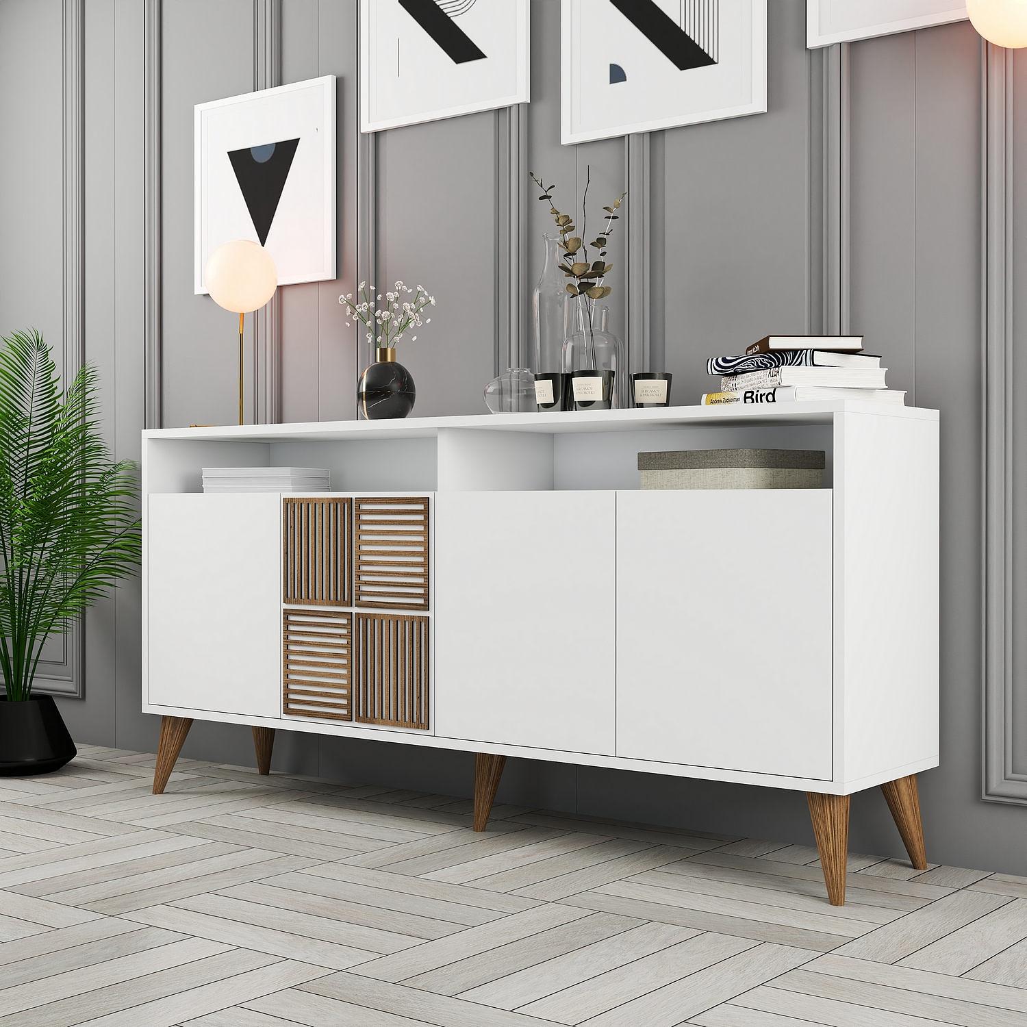 Milan Sideboard White 160cm 1