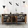 Milan Sideboard Walnut Brown 180cm 2