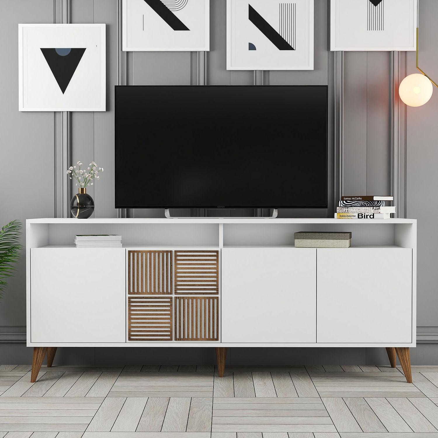 Milan Sideboard White 180cm 4