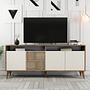 Milan Sideboard Walnut Brown Cream 180cm 4